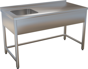 KSVO - Nerezový mycí stůl s lisovaným dřezem