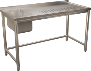 KSVOV - Nerezový výčepní stůl s dřezem a odkapem